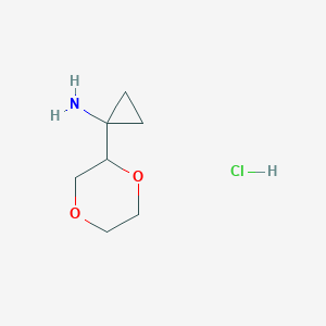 1-(1,4-Dioxan-2-yl)cyclopropanamine hydrochloride
