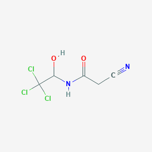 molecular formula C5H5Cl3N2O2 B2903075 2-cyano-N-(2,2,2-trichloro-1-hydroxyethyl)acetamide CAS No. 54888-09-4