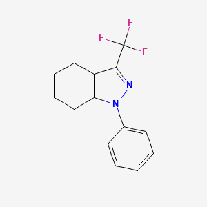 molecular formula C14H13F3N2 B2903077 1-phenyl-3-(trifluoromethyl)-4,5,6,7-tetrahydro-1H-indazole CAS No. 347361-52-8