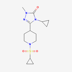 4-cyclopropyl-3-(1-(cyclopropylsulfonyl)piperidin-4-yl)-1-methyl-1H-1,2,4-triazol-5(4H)-one