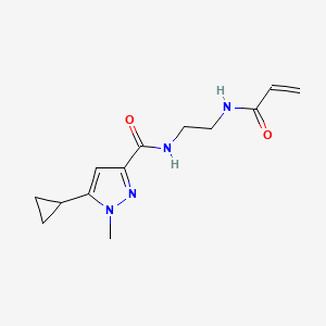 5-Cyclopropyl-1-methyl-N-[2-(prop-2-enoylamino)ethyl]pyrazole-3-carboxamide