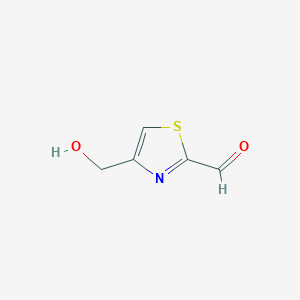 molecular formula C5H5NO2S B2903088 2-Thiazolecarboxaldehyde, 4-(hydroxymethyl)- CAS No. 466686-75-9