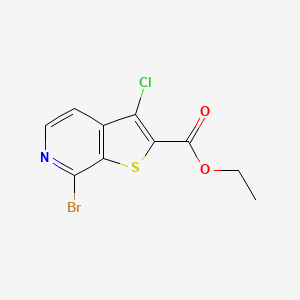 molecular formula C10H7BrClNO2S B2903089 Ethyl 7-bromo-3-chlorothieno[2,3-c]pyridine-2-carboxylate CAS No. 1603136-57-7