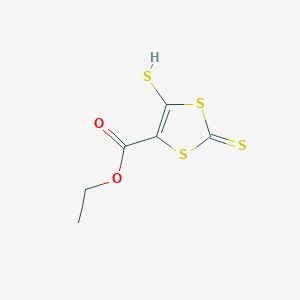 molecular formula C6H6O2S4 B2903095 Ethyl 5-sulfanyl-2-thioxo-1,3-dithiole-4-carboxylate CAS No. 400083-77-4