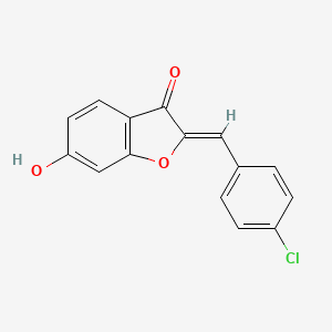 molecular formula C15H9ClO3 B2903097 (2Z)-2-(4-chlorobenzylidene)-6-hydroxy-1-benzofuran-3(2H)-one CAS No. 139276-14-5