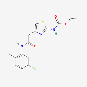 molecular formula C15H16ClN3O3S B2903099 Ethyl (4-(2-((5-chloro-2-methylphenyl)amino)-2-oxoethyl)thiazol-2-yl)carbamate CAS No. 946314-49-4