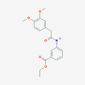 molecular formula C19H21NO5 B290310 Ethyl 3-{[(3,4-dimethoxyphenyl)acetyl]amino}benzoate 