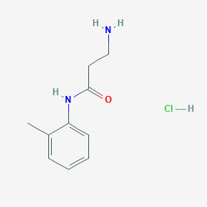 molecular formula C10H14N2O B2903101 3-Amino-N-(2-methylphenyl)propanamide hydrochloride CAS No. 938515-43-6