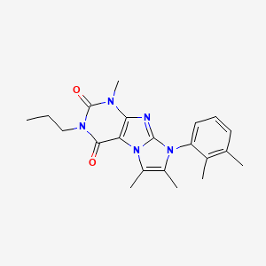 molecular formula C21H25N5O2 B2903107 6-(2,3-Dimethylphenyl)-4,7,8-trimethyl-2-propylpurino[7,8-a]imidazole-1,3-dione CAS No. 899727-04-9