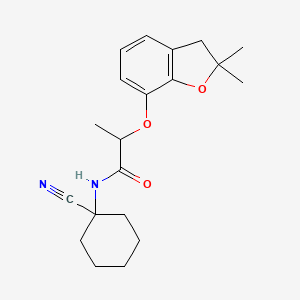 N-(1-cyanocyclohexyl)-2-[(2,2-dimethyl-3H-1-benzofuran-7-yl)oxy]propanamide