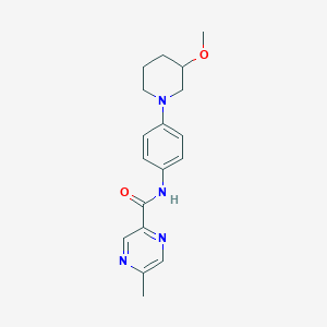 molecular formula C18H22N4O2 B2903121 N-(4-(3-methoxypiperidin-1-yl)phenyl)-5-methylpyrazine-2-carboxamide CAS No. 1797171-53-9
