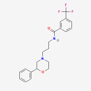 molecular formula C21H23F3N2O2 B2903123 N-(3-(2-phenylmorpholino)propyl)-3-(trifluoromethyl)benzamide CAS No. 954046-55-0