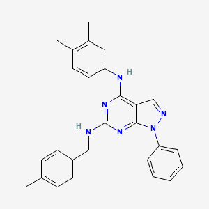 N~4~-(3,4-dimethylphenyl)-N~6~-(4-methylbenzyl)-1-phenyl-1H-pyrazolo[3,4-d]pyrimidine-4,6-diamine