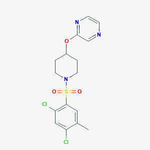 2-((1-((2,4-Dichloro-5-methylphenyl)sulfonyl)piperidin-4-yl)oxy)pyrazine