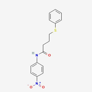 N-(4-nitrophenyl)-4-(phenylthio)butanamide