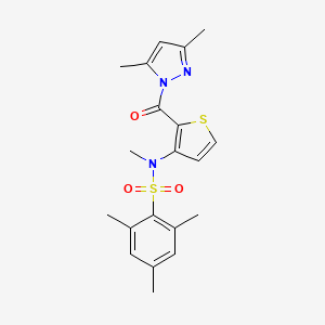 N-{2-[(3,5-dimethyl-1H-pyrazol-1-yl)carbonyl]thiophen-3-yl}-N,2,4,6-tetramethylbenzenesulfonamide