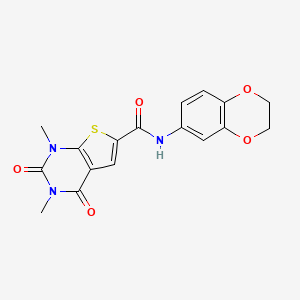 N-(2,3-dihydro-1,4-benzodioxin-6-yl)-1,3-dimethyl-2,4-dioxo-1,2,3,4-tetrahydrothieno[2,3-d]pyrimidine-6-carboxamide