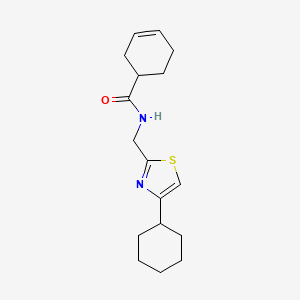 N-((4-cyclohexylthiazol-2-yl)methyl)cyclohex-3-enecarboxamide