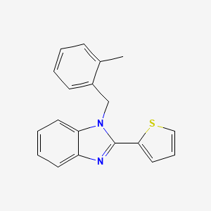 1-[(2-methylphenyl)methyl]-2-(thiophen-2-yl)-1H-1,3-benzodiazole