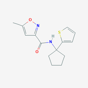 5-methyl-N-(1-(thiophen-2-yl)cyclopentyl)isoxazole-3-carboxamide