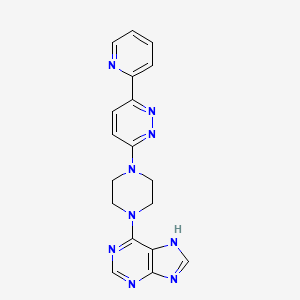6-[4-(6-Pyridin-2-ylpyridazin-3-yl)piperazin-1-yl]-7H-purine