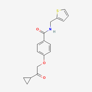 4-(2-cyclopropyl-2-oxoethoxy)-N-(thiophen-2-ylmethyl)benzamide