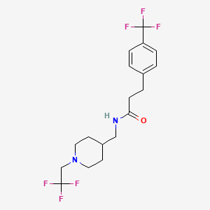 N-[[1-(2,2,2-Trifluoroethyl)piperidin-4-yl]methyl]-3-[4-(trifluoromethyl)phenyl]propanamide