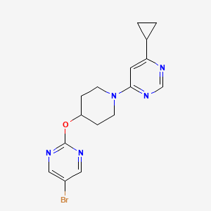 4-[4-(5-Bromopyrimidin-2-yl)oxypiperidin-1-yl]-6-cyclopropylpyrimidine