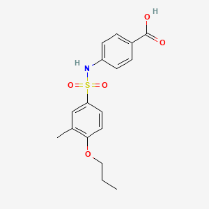 4-(3-Methyl-4-propoxybenzenesulfonamido)benzoic acid