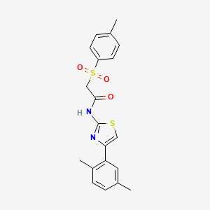 N-(4-(2,5-dimethylphenyl)thiazol-2-yl)-2-tosylacetamide