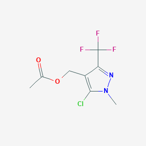 [5-chloro-1-methyl-3-(trifluoromethyl)-1H-pyrazol-4-yl]methyl acetate