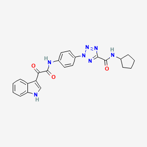 2-(4-(2-(1H-indol-3-yl)-2-oxoacetamido)phenyl)-N-cyclopentyl-2H-tetrazole-5-carboxamide