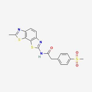 N-(7-methylbenzo[1,2-d:4,3-d']bis(thiazole)-2-yl)-2-(4-(methylsulfonyl)phenyl)acetamide