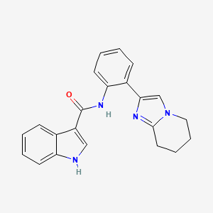 molecular formula C22H20N4O B2903193 N-(2-(5,6,7,8-tetrahydroimidazo[1,2-a]pyridin-2-yl)phenyl)-1H-indole-3-carboxamide CAS No. 2034611-14-6