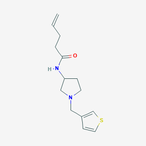 molecular formula C14H20N2OS B2903205 N-(1-(thiophen-3-ylmethyl)pyrrolidin-3-yl)pent-4-enamide CAS No. 2319633-54-8