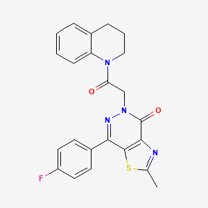 5-(2-(3,4-dihydroquinolin-1(2H)-yl)-2-oxoethyl)-7-(4-fluorophenyl)-2-methylthiazolo[4,5-d]pyridazin-4(5H)-one