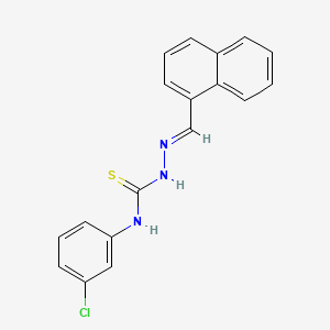 N1-(3-chlorophenyl)-2-(1-naphthylmethylidene)hydrazine-1-carbothioamide