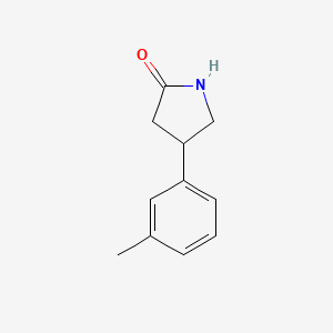 molecular formula C11H13NO B2903229 4-(3-Methylphenyl)pyrrolidin-2-one CAS No. 1019650-80-6