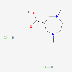 molecular formula C8H18Cl2N2O2 B2903236 1,4-Dimethyl-1,4-diazepane-6-carboxylic acid dihydrochloride CAS No. 2044714-08-9