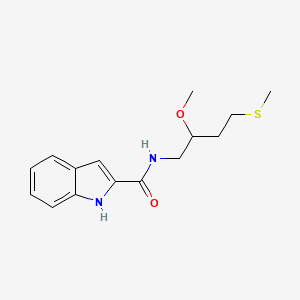 molecular formula C15H20N2O2S B2903250 N-(2-Methoxy-4-methylsulfanylbutyl)-1H-indole-2-carboxamide CAS No. 2310207-43-1