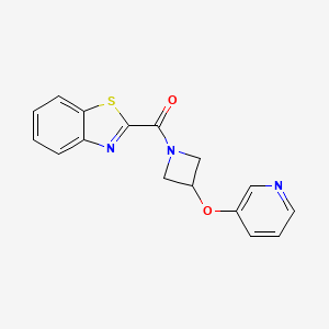 molecular formula C16H13N3O2S B2903251 Benzo[d]thiazol-2-yl(3-(pyridin-3-yloxy)azetidin-1-yl)methanone CAS No. 1903891-11-1