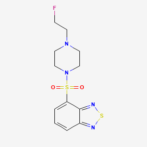 molecular formula C12H15FN4O2S2 B2903264 4-((4-(2-Fluoroethyl)piperazin-1-yl)sulfonyl)benzo[c][1,2,5]thiadiazole CAS No. 2034534-49-9