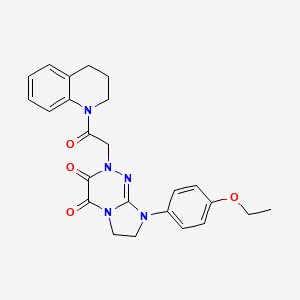 molecular formula C24H25N5O4 B2903266 2-(2-(3,4-dihydroquinolin-1(2H)-yl)-2-oxoethyl)-8-(4-ethoxyphenyl)-7,8-dihydroimidazo[2,1-c][1,2,4]triazine-3,4(2H,6H)-dione CAS No. 941959-77-9