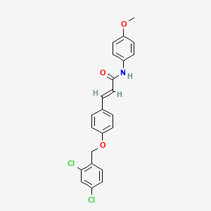 molecular formula C23H19Cl2NO3 B2903277 (E)-3-{4-[(2,4-dichlorobenzyl)oxy]phenyl}-N-(4-methoxyphenyl)-2-propenamide CAS No. 477888-77-0