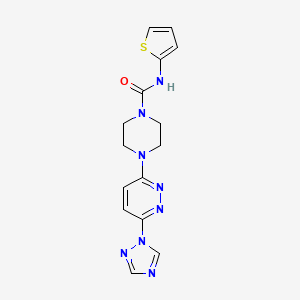 4-(6-(1H-1,2,4-triazol-1-yl)pyridazin-3-yl)-N-(thiophen-2-yl)piperazine-1-carboxamide