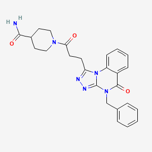 1-[3-(4-Benzyl-5-oxo-[1,2,4]triazolo[4,3-a]quinazolin-1-yl)propanoyl]piperidine-4-carboxamide