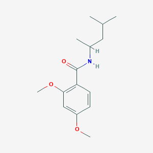 molecular formula C15H23NO3 B290329 N-(1,3-dimethylbutyl)-2,4-dimethoxybenzamide 