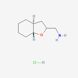 molecular formula C9H18ClNO B2903292 [(3As,7aR)-2,3,3a,4,5,6,7,7a-octahydro-1-benzofuran-2-yl]methanamine;hydrochloride CAS No. 2243503-10-6