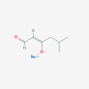 molecular formula C7H11NaO2 B2903295 Sodium 5-methyl-1-oxohex-2-en-3-olate CAS No. 1365923-24-5