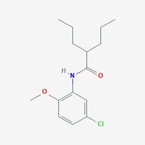 molecular formula C15H22ClNO2 B290330 N-(5-chloro-2-methoxyphenyl)-2-propylpentanamide 